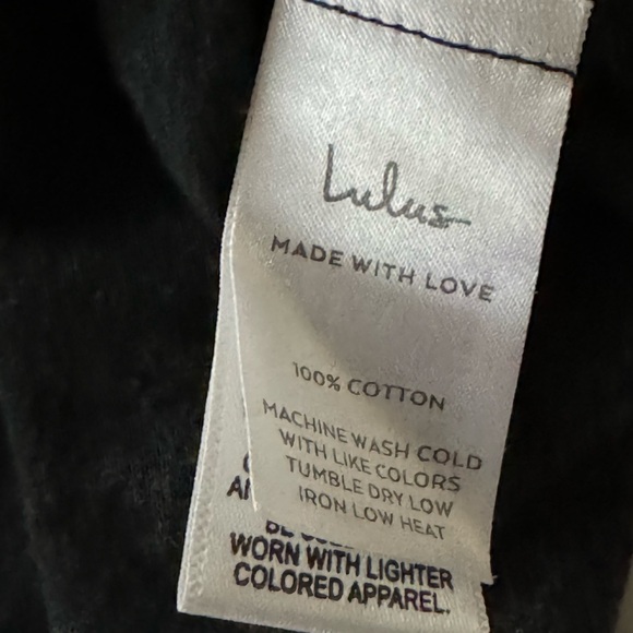 Lulus Cropped Faded Call The Shots Black Long Sleeved Tee Shirt size Medium - Picture 5 of 11